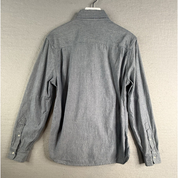 Flint And Tinder Shirt Huckberry Mens M SELVEDGE ARCHITECT Blue Oxford Preppy - Picture 6 of 10